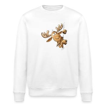 Droll Orignal Motif Animal Scandinavie Orignal - Sweat bio ROLLER Stanley/Stella Unisexe - blanc - Devant - Nik (191cm)