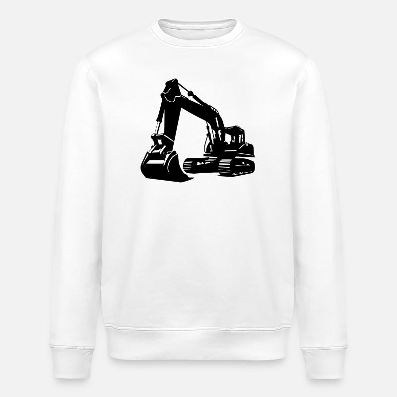 Bagger / excavator - Stanley/Stella Unisex Bio-Sweatshirt ROLLER - Weiß