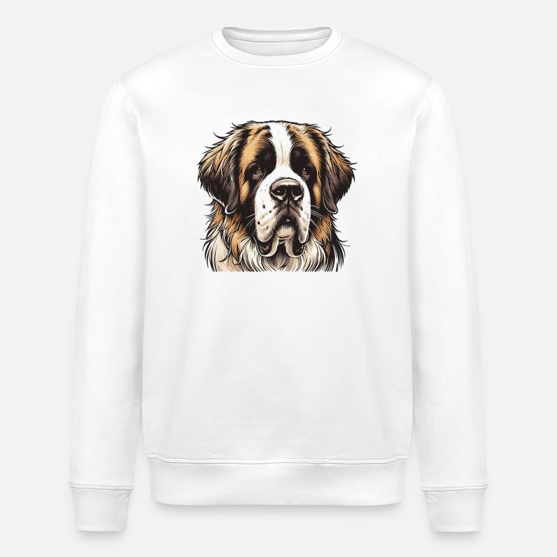 Bernhardiner - Stanley/Stella Unisex Bio-Sweatshirt ROLLER - Weiß