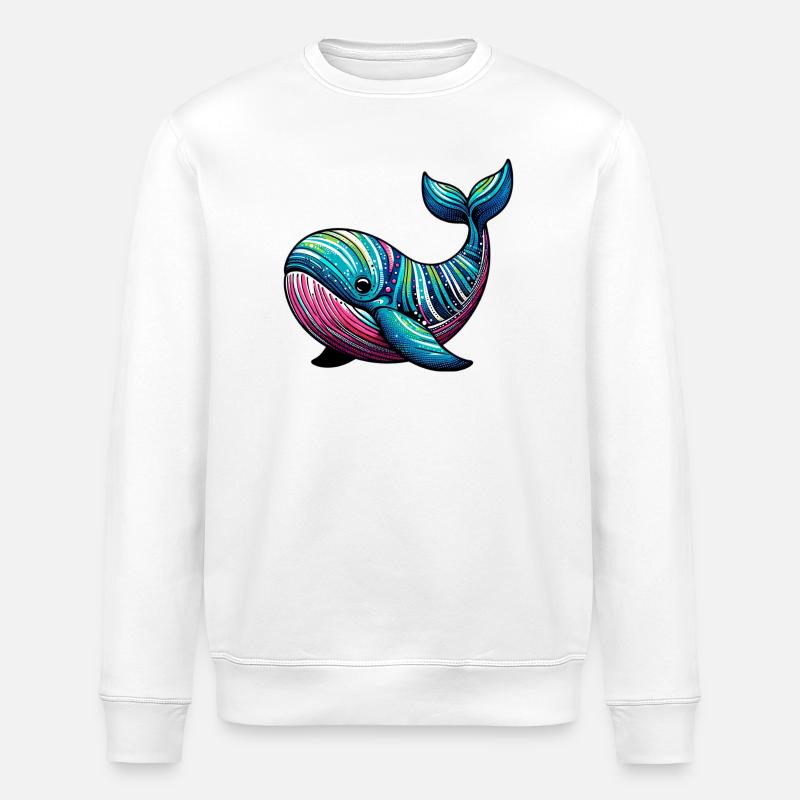 Baleine - Sweat bio ROLLER Stanley/Stella Unisexe - blanc