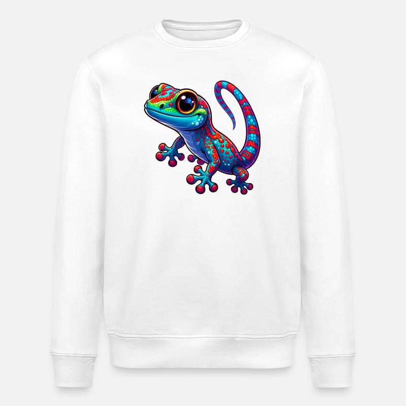 Gecko - Stanley/Stella Unisex Bio-Sweatshirt ROLLER - Weiß