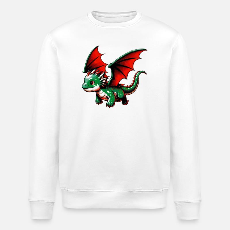 Drache - Stanley/Stella Unisex Bio-Sweatshirt ROLLER - Weiß