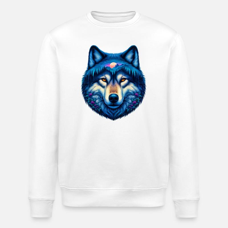 Loup - Sweat bio ROLLER Stanley/Stella Unisexe - blanc