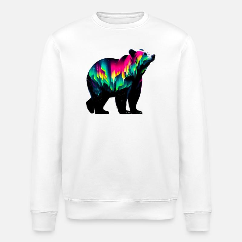 Bear - Stanley/Stella ROLLER Unisex Organic Sweatshirt - white