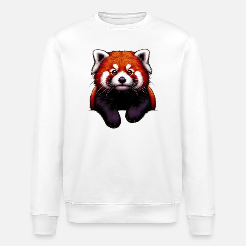 Kleiner Panda - Stanley/Stella Unisex Bio-Sweatshirt ROLLER - Weiß