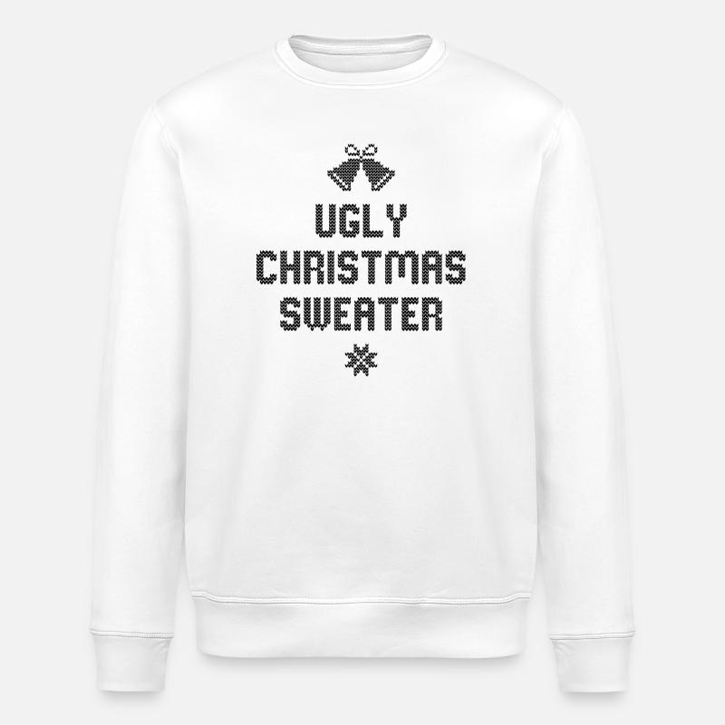 Pull de Noël moche - Sweat bio ROLLER Stanley/Stella Unisexe - blanc