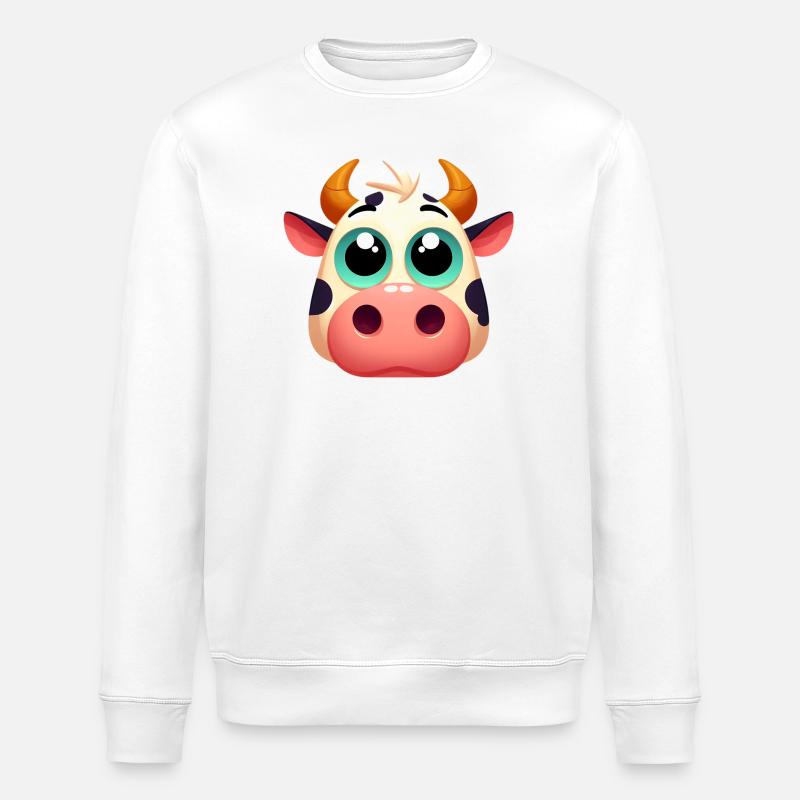 Kuh - Stanley/Stella Unisex Bio-Sweatshirt ROLLER - Weiß