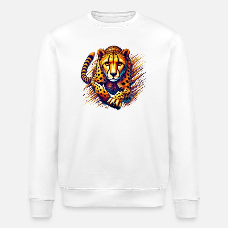 Guépard - Sweat bio ROLLER Stanley/Stella Unisexe - blanc