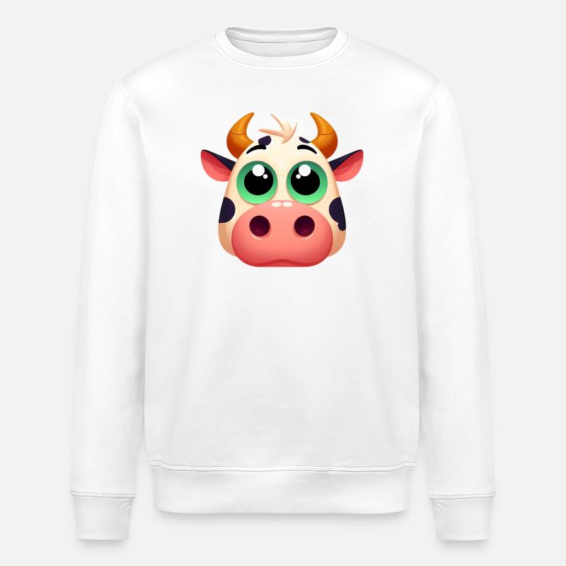 Kuh - Stanley/Stella Unisex Bio-Sweatshirt ROLLER - Weiß