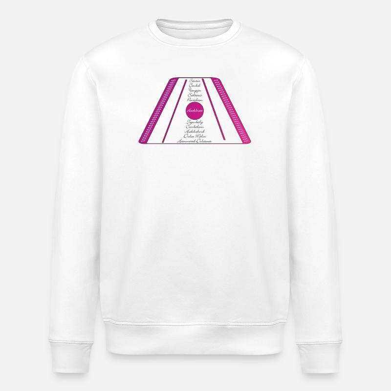 dulcimer pourpre rose - Sweat bio ROLLER Stanley/Stella Unisexe - blanc