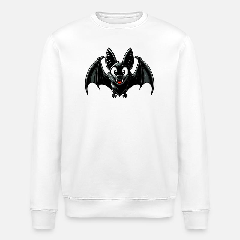 Bat - Stanley/Stella ROLLER Unisex Organic Sweatshirt - white