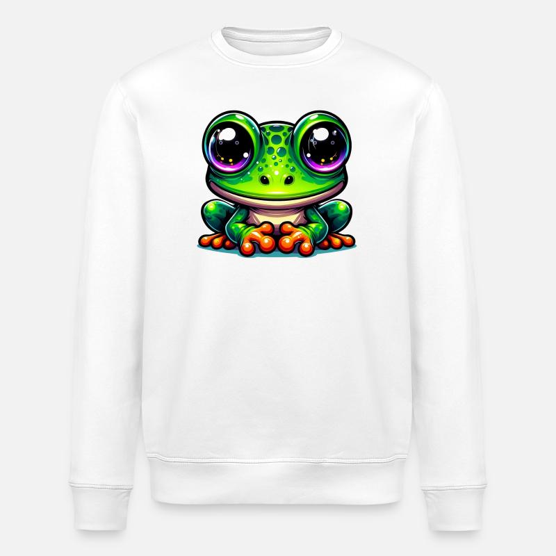 Frosch - Stanley/Stella Unisex Bio-Sweatshirt ROLLER - Weiß