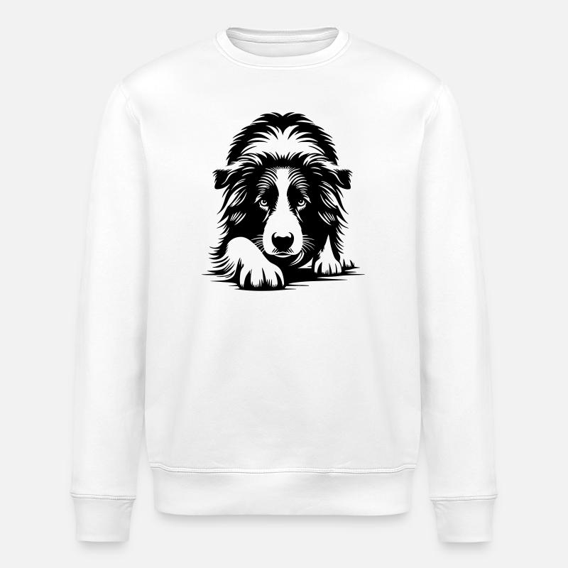 Border Collie - Sweat bio ROLLER Stanley/Stella Unisexe - blanc