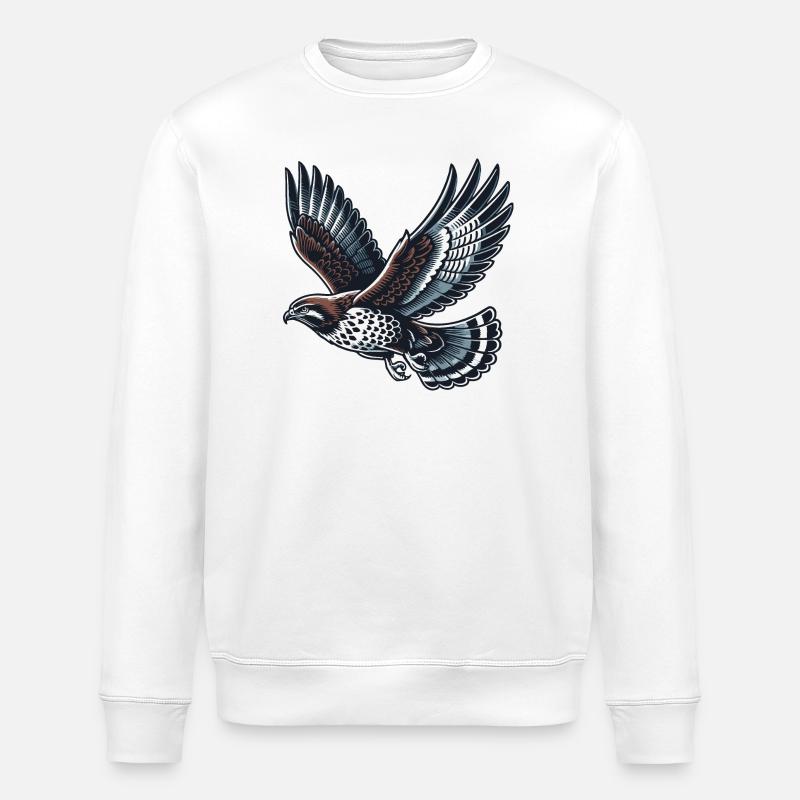 Bussard - Stanley/Stella Unisex Bio-Sweatshirt ROLLER - Weiß
