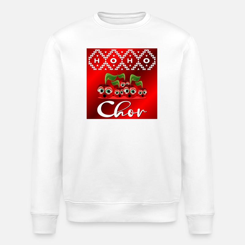 WEIHNACHTEN SINGEN CHOR - Stanley/Stella Unisex Bio-Sweatshirt ROLLER - Weiß