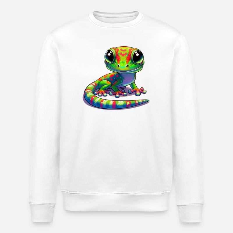 Gecko - Stanley/Stella Unisex Bio-Sweatshirt ROLLER - Weiß