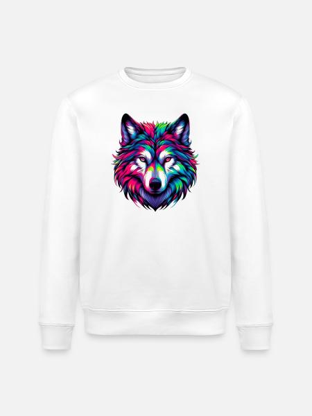 Wolf - Stanley/Stella ROLLER Unisex Organic Sweatshirt - white