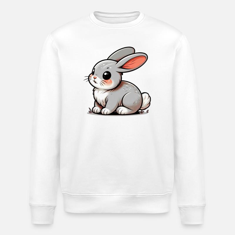 Rabbit - Stanley/Stella ROLLER Unisex Organic Sweatshirt - white