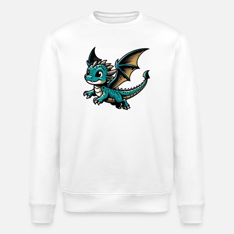 Drache - Stanley/Stella Unisex Bio-Sweatshirt ROLLER - Weiß