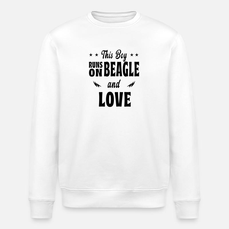 Dieser Junge Beagle Design - Stanley/Stella Unisex Bio-Sweatshirt ROLLER - Weiß