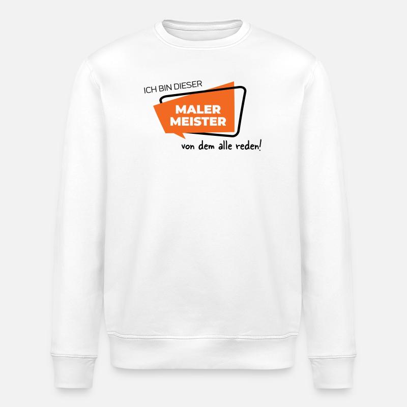 Malermeister - Stanley/Stella Unisex Bio-Sweatshirt ROLLER - Weiß