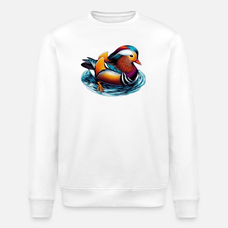 Mandarinente - Stanley/Stella Unisex Bio-Sweatshirt ROLLER - Weiß