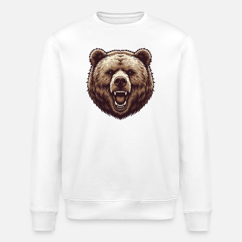 Grizzly - Stanley/Stella Unisex Bio-Sweatshirt ROLLER - Weiß