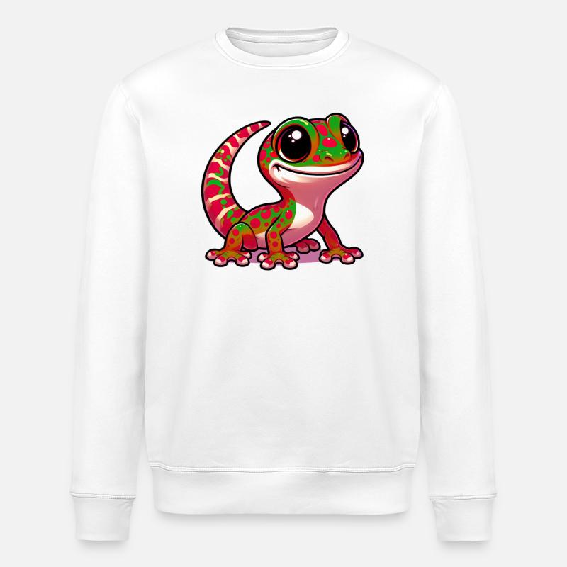 Gecko - Stanley/Stella Unisex Bio-Sweatshirt ROLLER - Weiß