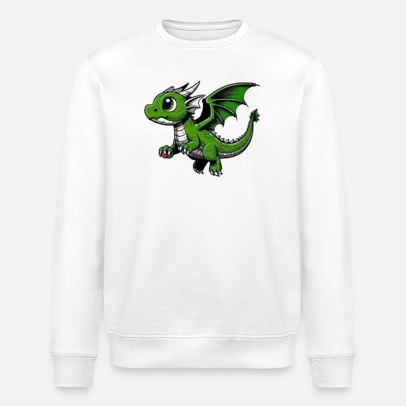 Drache - Stanley/Stella Unisex Bio-Sweatshirt ROLLER - Weiß