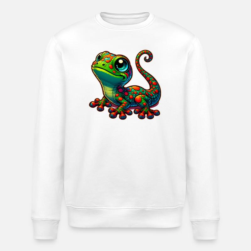 Gecko - Stanley/Stella Unisex Bio-Sweatshirt ROLLER - Weiß
