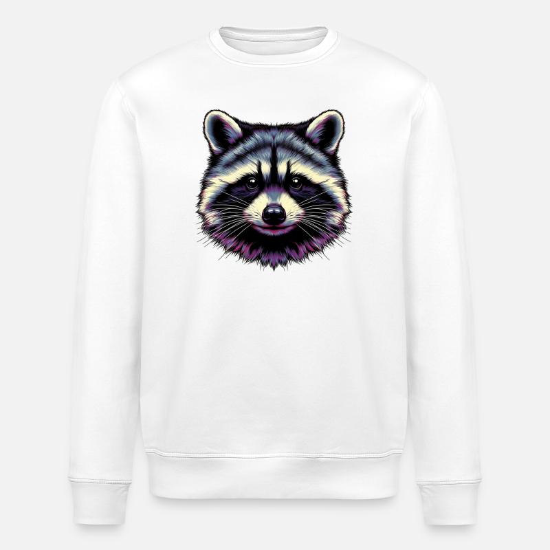 Waschbär - Stanley/Stella Unisex Bio-Sweatshirt ROLLER - Weiß