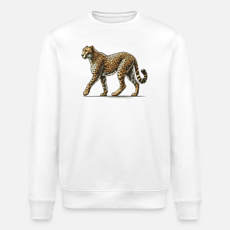 Guépard - Sweat bio ROLLER Stanley/Stella Unisexe - blanc