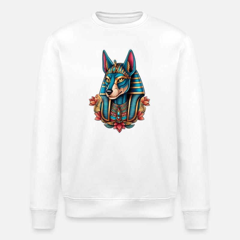 Illustration by Anubis - Stanley/Stella ROLLER Unisex Organic Sweatshirt - white