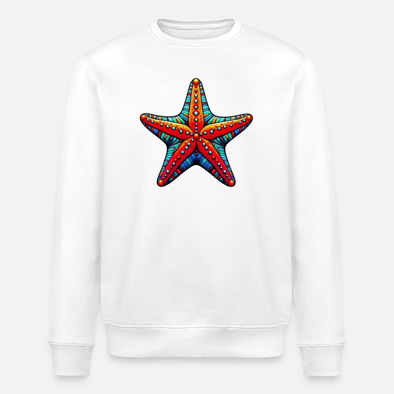 Seestern - Stanley/Stella Unisex Bio-Sweatshirt ROLLER - Weiß