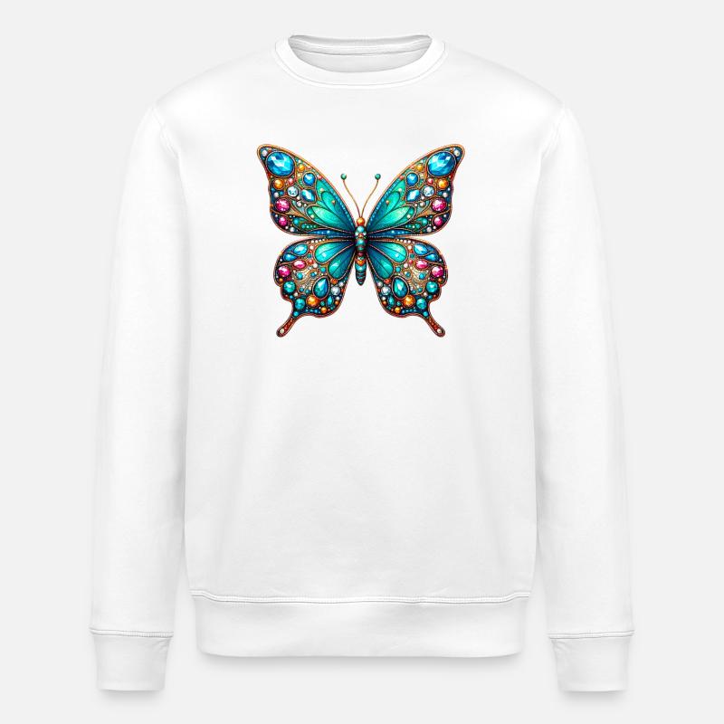 Papillon - Sweat bio ROLLER Stanley/Stella Unisexe - blanc