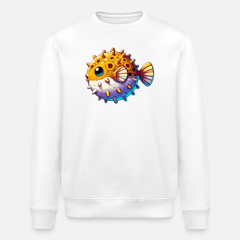 Kugelfisch - Stanley/Stella Unisex Bio-Sweatshirt ROLLER - Weiß