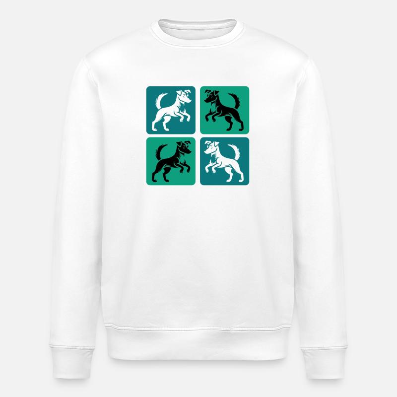 Jack Russell Terrier Design - Stanley/Stella Unisex Bio-Sweatshirt ROLLER - Weiß