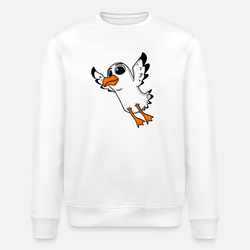 Oiseau mouette - Sweat bio ROLLER Stanley/Stella Unisexe - blanc
