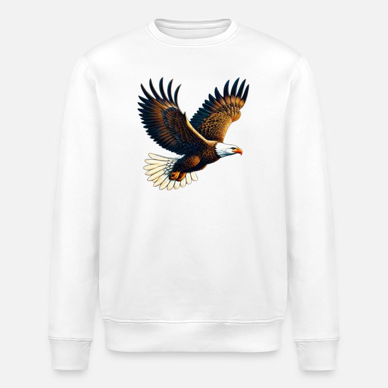 Eagle - Stanley/Stella ROLLER Unisex Organic Sweatshirt - white