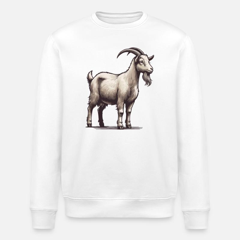 Chèvre - Sweat bio ROLLER Stanley/Stella Unisexe - blanc