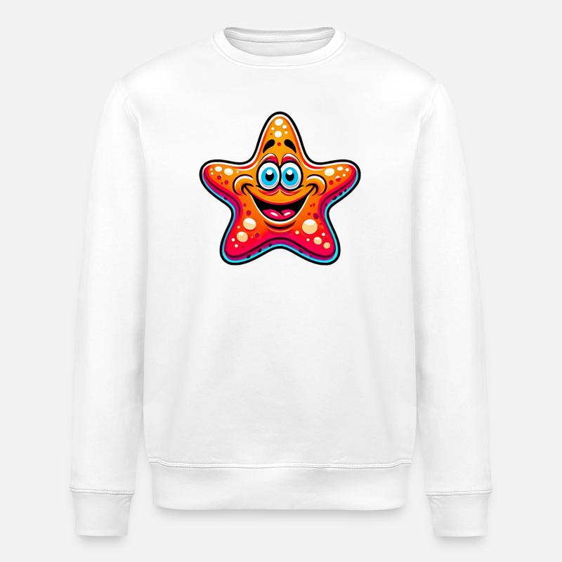 Seestern - Stanley/Stella Unisex Bio-Sweatshirt ROLLER - Weiß