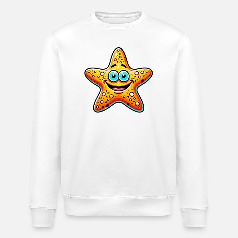 Seestern - Stanley/Stella Unisex Bio-Sweatshirt ROLLER - Weiß