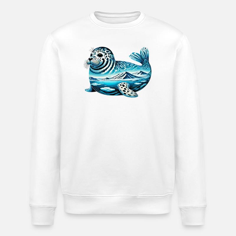 Phoque - Sweat bio ROLLER Stanley/Stella Unisexe - blanc