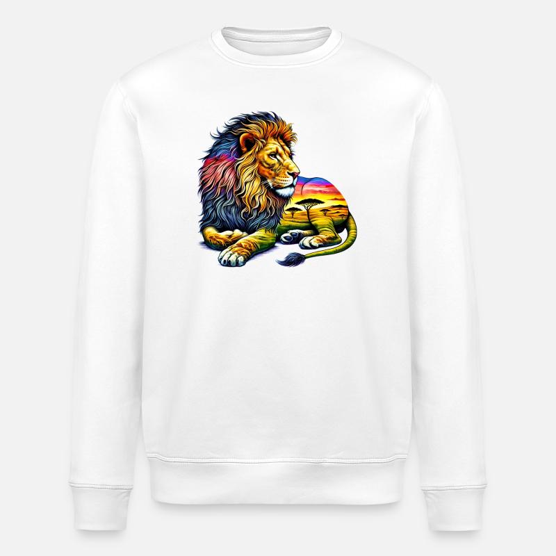 Lion - Sweat bio ROLLER Stanley/Stella Unisexe - blanc