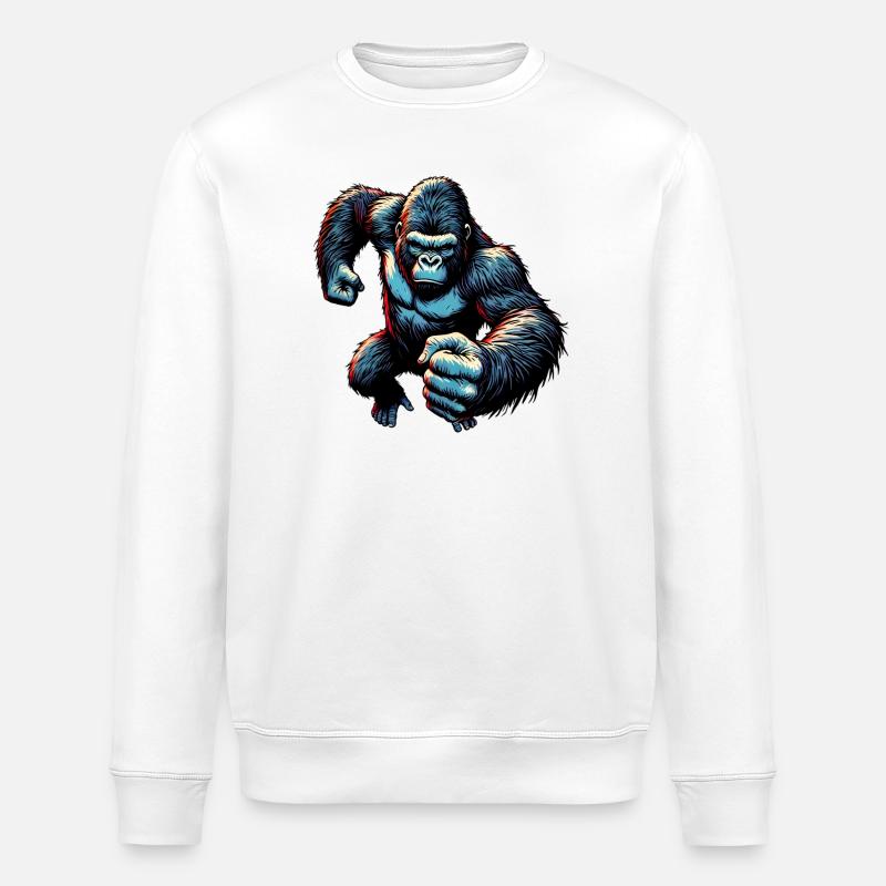Gorilla - Stanley/Stella Unisex Bio-Sweatshirt ROLLER - Weiß
