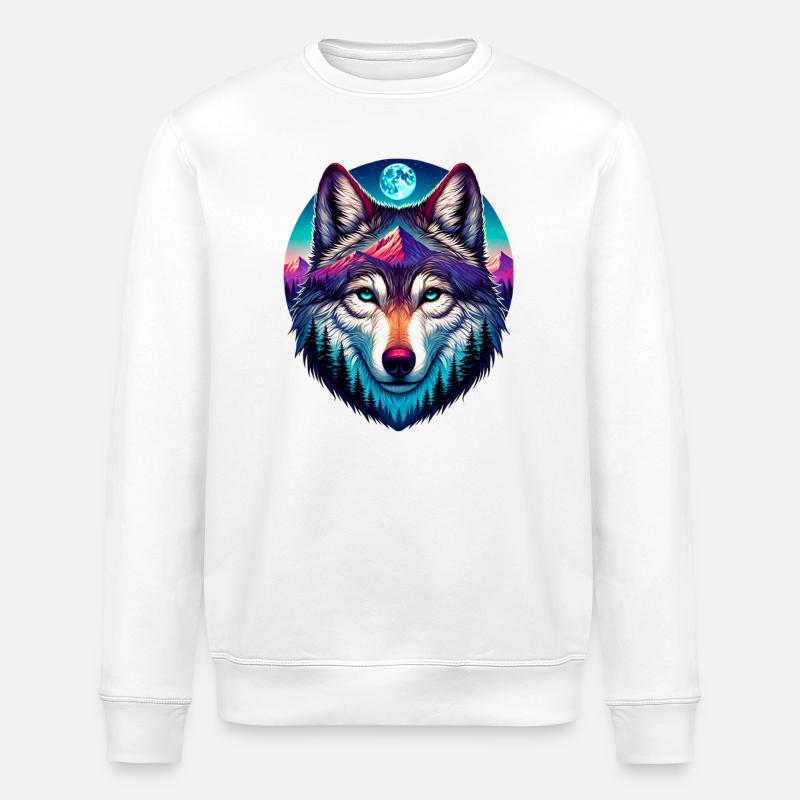 Loup - Sweat bio ROLLER Stanley/Stella Unisexe - blanc