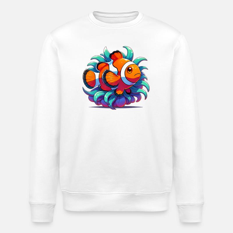Clownfisch - Stanley/Stella Unisex Bio-Sweatshirt ROLLER - Weiß