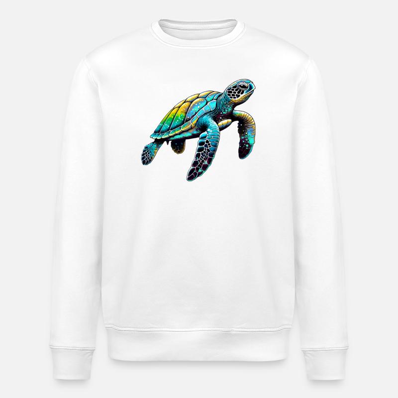 Turtle - Stanley/Stella ROLLER Unisex Organic Sweatshirt - white