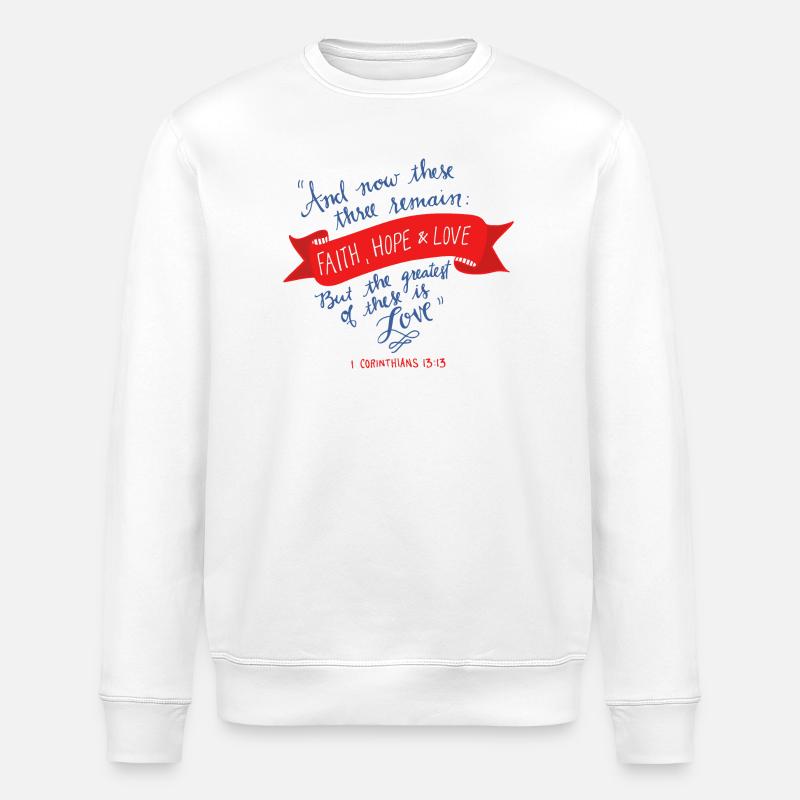 Foi, espérance et amour 2 - Sweat bio ROLLER Stanley/Stella Unisexe - blanc