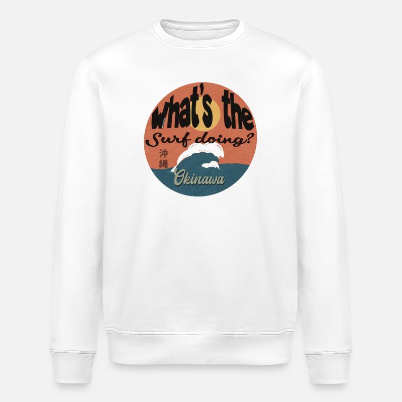 What’s The Surf Doing - Stanley/Stella Unisex Bio-Sweatshirt ROLLER - Weiß